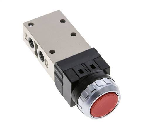 valve à bouton poussoir 3/2 G1/8'' rouge 0-8bar/0-112psi YPC