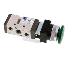vanne à bouton-poussoir 5/2 G1/4'' (G1/8'') vert 0-8bar/0-112psi YPC
