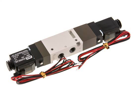 electrovanne de centre de pression 5/3 G1/8'' 24V DC 2-10bar/28-140psi Fiche à 2 broches YPC
