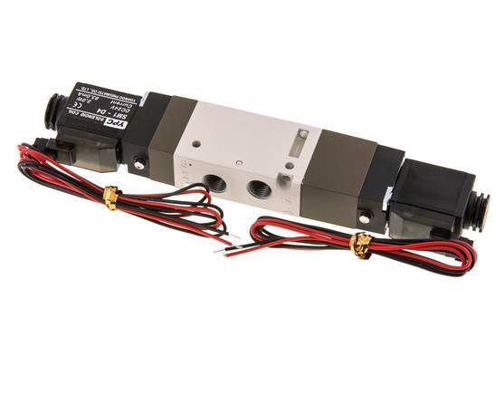 electrovanne de centre de pression 5/3 G1/8'' 24V DC 2-10bar/28-140psi Fiche à 2 broches YPC