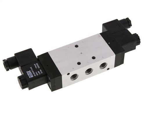 electrovanne centrale d'échappement 5/3 G1/4'' 12V DC 3-10bar/42-140psi Airtec
