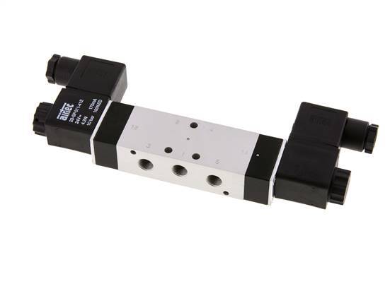 5/3 G1/8'' Pressure Center Solenoid Valve 115V AC 3-10bar/42-140psi Airtec
