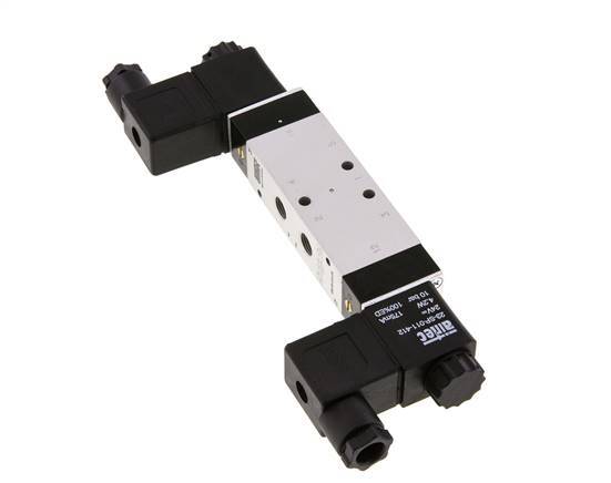 5/3 G1/8'' Pressure Center Solenoid Valve 115V AC 3-10bar/42-140psi Airtec
