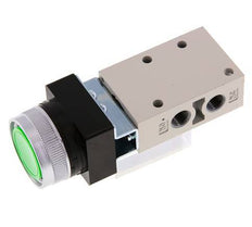 valve à bouton poussoir 3/2 G1/8'' vert 0-8bar/0-112psi YPC