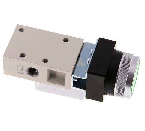 valve à bouton poussoir 3/2 G1/8'' vert 0-8bar/0-112psi YPC