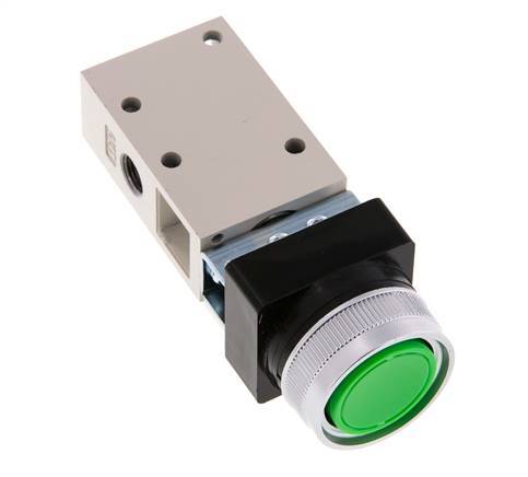 valve à bouton poussoir 3/2 G1/8'' vert 0-8bar/0-112psi YPC
