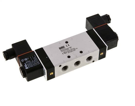 5/3 G1/4'' Exhaust Center Solenoid Valve 24V DC ATEX 3-10bar/42-140psi Airtec