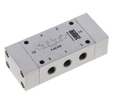 5/3 G1/8'' Valve pilote d'air à centre fermé 0-8bar/0-112psi Airtec