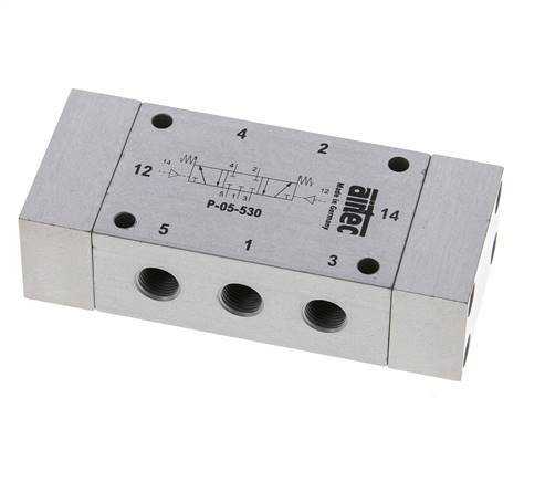 5/3 G1/8'' Valve pilote d'air à centre fermé 0-8bar/0-112psi Airtec