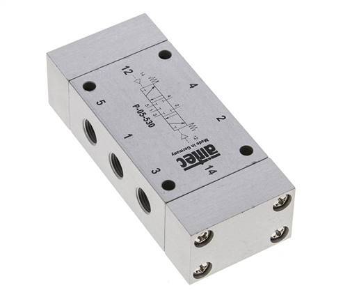 5/3 G1/8'' Valve pilote d'air à centre fermé 0-8bar/0-112psi Airtec