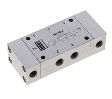 5/3 G1/8'' Valve pilote d'air à centre fermé 0-8bar/0-112psi Airtec