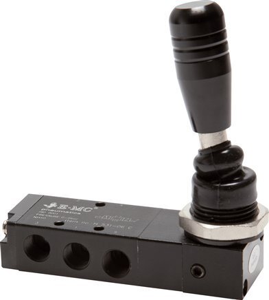 valve à levier à pression centrale 5/3 G1/8'' 0-8bar/0-112psi E.MC