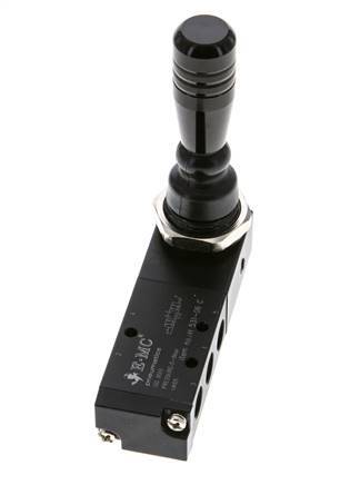 5/3 G1/8" Center Closed Hand Lever Valve Detent 0-8bar/0-112psi E.MC