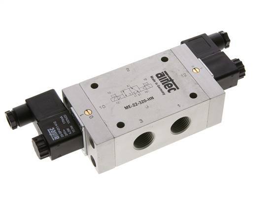 3/2 G1/2'' (G1/8'') Bistable Solenoid Valve External Pilot 12V DC 0-10bar/0-140psi Airtec