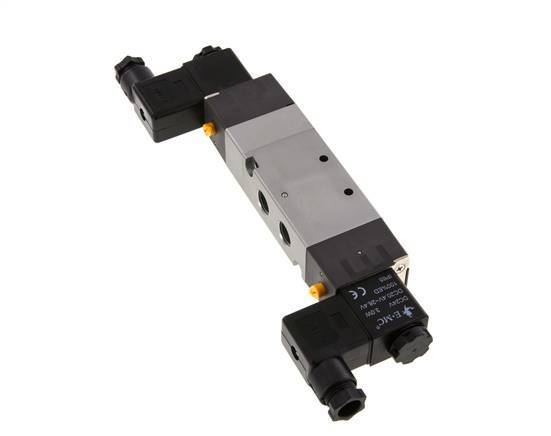 5/3 G1/4'' Electrovanne de centre de pression 24V DC 1.5-8bar/21.0-112psi E.MC