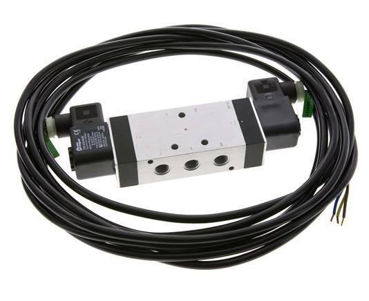 5/3 G1/4'' Center Closed Solenoid Valve 230V AC ATEX 3-10bar/42-140psi Airtec