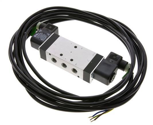 5/3 G1/4'' Center Closed Solenoid Valve 230V AC ATEX 3-10bar/42-140psi Airtec