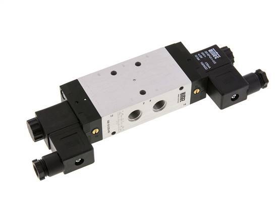 5/3 G1/4'' Electrovanne à centre fermé 24V AC 3-10bar/42-140psi Airtec