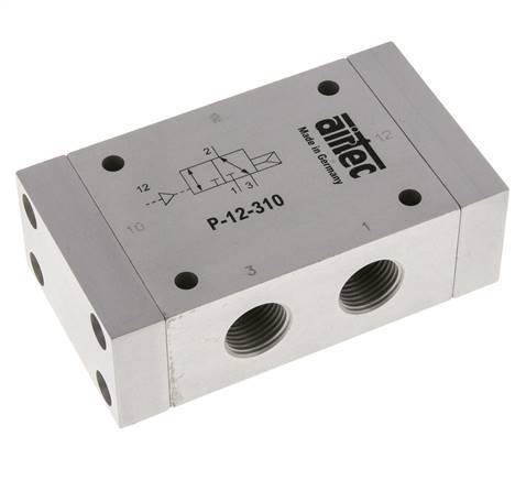 valve pilote d'air 3/2 G1/2'' (G1/8'') 1-10bar/14-140psi Airtec