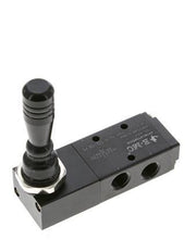 5/3 G1/4'' (G1/8'') Valve à levier manuel pour centre de pression 0-8bar/0-112psi E.MC