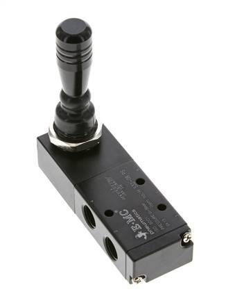 5/3 G1/4'' (G1/8'') Valve à levier manuel pour centre de pression 0-8bar/0-112psi E.MC