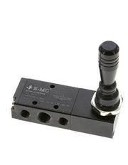 5/3 G1/4'' (G1/8'') Valve à levier manuel pour centre de pression 0-8bar/0-112psi E.MC
