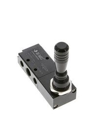 5/3 G1/4'' (G1/8'') Valve à levier manuel pour centre de pression 0-8bar/0-112psi E.MC