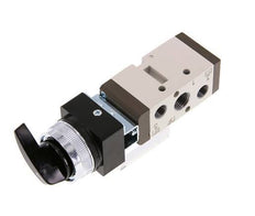 vanne à commutateur rotatif 5/2 G1/4'' (G1/8'') Noir 0-8bar/0-112psi YPC