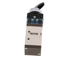 vanne à commutateur rotatif 5/2 G1/4'' (G1/8'') Noir 0-8bar/0-112psi YPC