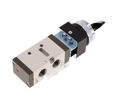 vanne à commutateur rotatif 5/2 G1/4'' (G1/8'') Noir 0-8bar/0-112psi YPC