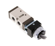 vanne à commutateur rotatif 5/2 G1/4'' (G1/8'') Noir 0-8bar/0-112psi YPC