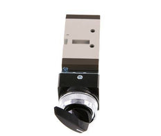 vanne à commutateur rotatif 5/2 G1/4'' (G1/8'') Noir 0-8bar/0-112psi YPC