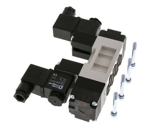 5/3 ISO 5599-1 Electrovanne centrale d'échappement 24V DC 2-10bar/28-140psi YPC