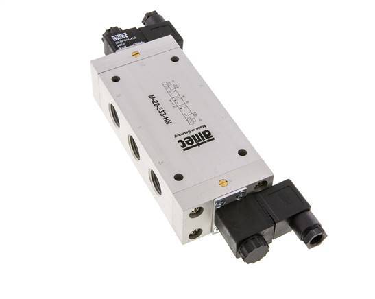 5/3 G1/2'' Exhaust Center Solenoid Valve 115V AC 3-10bar/42-140psi Airtec