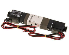 5/3 M5 Electrovanne à centre fermé 24V DC 2-10bar/28-140psi Fiche à 2 broches YPC