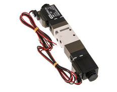 5/3 M5 Electrovanne à centre fermé 24V DC 2-10bar/28-140psi Fiche à 2 broches YPC