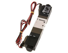 5/3 M5 Electrovanne à centre fermé 24V DC 2-10bar/28-140psi Fiche à 2 broches YPC