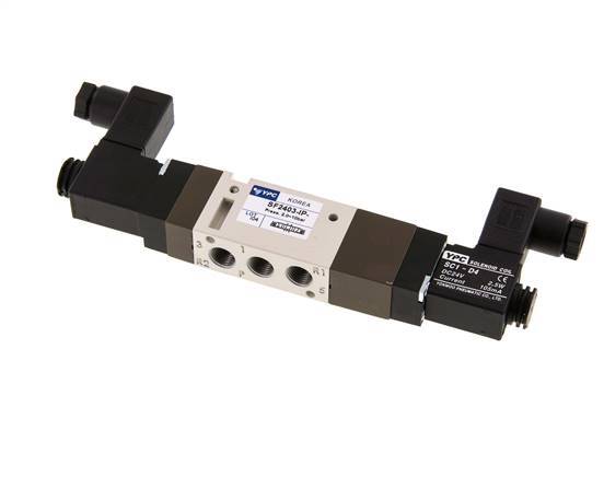 5/3 G1/8'' Exhaust Center Solenoid Valve 12V DC 2-10bar/28-140psi YPC