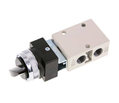 vanne rotative 3/2 G1/4'' noire 0-8bar/0-112psi YPC