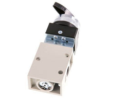 vanne rotative 3/2 G1/4'' noire 0-8bar/0-112psi YPC