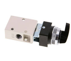 vanne rotative 3/2 G1/4'' noire 0-8bar/0-112psi YPC