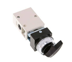 vanne rotative 3/2 G1/4'' noire 0-8bar/0-112psi YPC