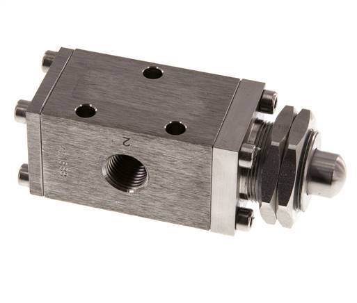 vanne à tige universelle 3/2 G1/4'' en acier inoxydable -0.95-12bar/-13.2-168psi