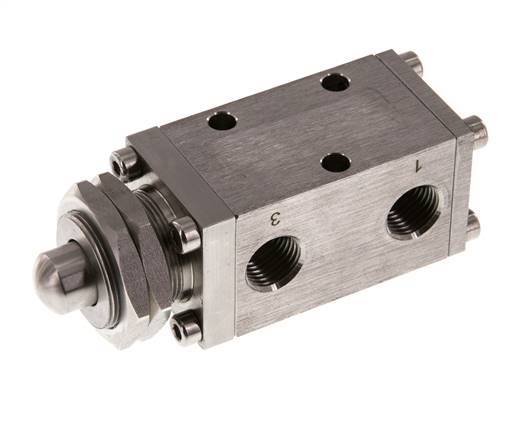 vanne à tige universelle 3/2 G1/4'' en acier inoxydable -0.95-12bar/-13.2-168psi