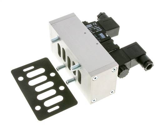 5/3 ISO 5599-3 Center Closed Solenoid Valve 48V DC 3-10bar/42-140psi Airtec
