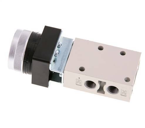 valve à bouton poussoir 3/2 G1/8'' noir 0-8bar/0-112psi YPC