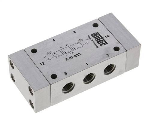 valve pilote d'air centrale d'échappement 5/3 G1/4'' 0-8bar/0-112psi Airtec