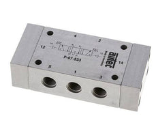 valve pilote d'air centrale d'échappement 5/3 G1/4'' 0-8bar/0-112psi Airtec