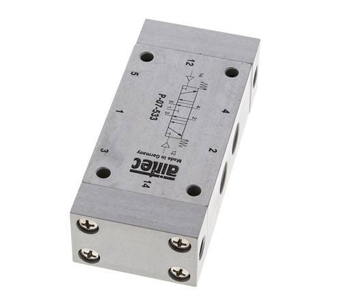 valve pilote d'air centrale d'échappement 5/3 G1/4'' 0-8bar/0-112psi Airtec