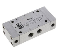 valve pilote d'air centrale d'échappement 5/3 G1/4'' 0-8bar/0-112psi Airtec